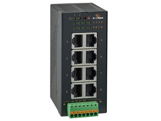 Etherwan TF100H-0800 Etherwan Hardened Unmanaged 8 port 10/100  Base-TX switch