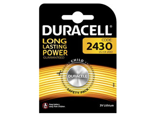 Duracell DU-CR2430-1 Pile bouton Duracell Lithium 3V DL2430 - par pièce