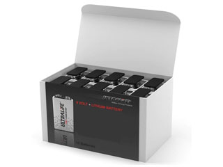 Alpha UL-9V-10 Pile au lithium 9V Ultralife - La boîte contient 10 pièces