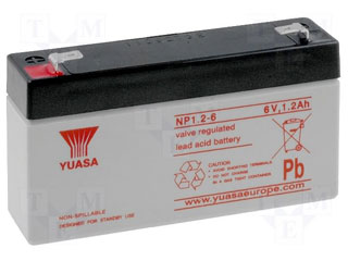 Yuasa Y-NP1.2-6 Yuasa NP batterie 6v 1.2Ah