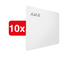 Ajax Ajax Batch of Pass (10 pcs) - White Carte d'accès Ajax pour le fonctionnement du clavier KeyPad Plus