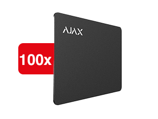 Ajax Ajax Batch of Pass (100 pcs) -Black Carte d'accès Ajax pour le fonctionnement du clavier KeyPad Plus