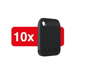 Ajax Ajax Batch of Tag (10 pcs) - Black Badge d'accès Ajax pour le fonctionnement du clavier KeyPad Plus