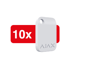 Ajax Ajax Batch of Tag (10 pcs) - White Badge d'accès Ajax pour le fonctionnement du clavier KeyPad Plus