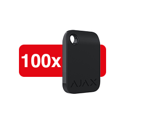 Ajax Ajax Batch of Tag (100 pcs) - Black Badge d'accès Ajax pour le fonctionnement du clavier KeyPad Plus