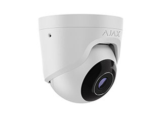 Ajax Ajax TurretCam (5 Mp/2.8 mm) white Ajax TurretCam (5 Mp/2.8 mm) blanc. Caméra IP filaire avec une résolution allant jusqu'à 2 880 × 1 620 px et un angle de vue de 100°–110