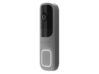 Ajax Ajax Doorbell grey Ajax Doorbell (4 Mp/155°) gris. Sonnette vidéo avec IA intégrée