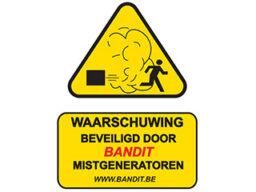 BANDIT Sticker NL Autocollant d'avertissement BANDIT à apposer à l'extérieur des locaux sécurisés. Texte en Néerlandais