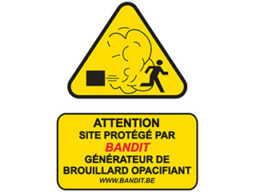 BANDIT Autocollant FR Autocollant d'avertissement BANDIT à apposer à l'extérieur des locaux sécurisés.Texte en français