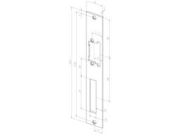 Assa Abloy -------52035-01 Eff-Eff sluitplaat 520 HZ RVS DIN links en DIN rechts.