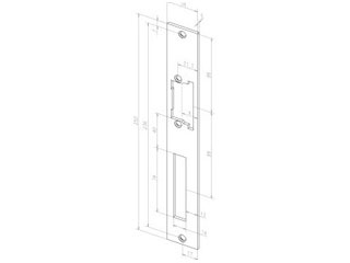Assa Abloy -------52035-01 Eff-Eff sluitplaat 520 HZ RVS DIN links en DIN rechts.