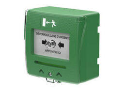 SEWOSY SHOKV2 NL Sewosy Déclencheur manuel vert 2 contacts. Réaliser en ABS. Contact NO/NC libre de potentiel. Texte en Néerlandais.