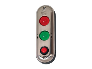 Sewosy PLS1224BZP Sewosy Platine de signalisation LED avec buzzer integré et bouton-poussoir.