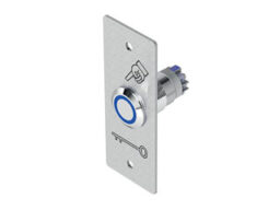 SEWOSY PB19NO+NC_B12ST_SI Sewosy bouton poussoir INOX bleu 19 mm NO+NC 12V DC bornier à vis + plaque PBP19_3