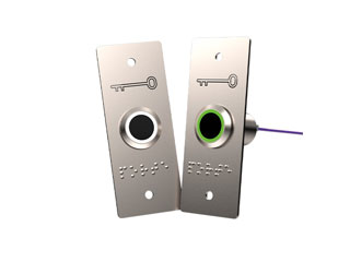 Sewosy PB19IR_E Sewosy bouton de sortie mains libres infrarouge Sewosy en acier inoxydable intégré avec LED rouge et blanc.