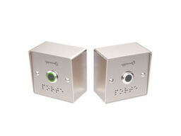 SEWOSY PB19IR_BAPL Sewosy bouton de sortie mains libres infrarouge Sewosy en acier inoxydable intégré avec LED blanc et verte.