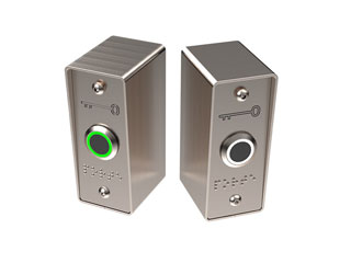 Sewosy PB19IR_BAP Sewosy bouton de sortie mains libres infrarouge Sewosy en acier inoxydable intégré avec LED blanc et verte.