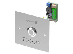 SEWOSY PB19VB_BBL Sewosty BP inox avec plaque étroite et braille PORTE Led bicolore V/B Buzzer