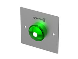 SEWOSY PB22M_KL Sewosy bouton de sortie Sewosy en acier inoxydable avec symbole de clé.