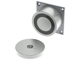 SEWOSY VR200-80A Sewosy serrure électromagnétique ronde 210 daN 12/24V DC (sortie de câble arrière).