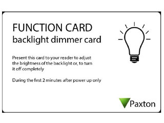 Paxton 820-002-NL Carte de fonction pour lecteur de Proximité - fonctionnement silencieux. Avec cette carte