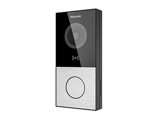 Akuvox E12S Silver surface Akuvox interphone vidéo compact E12 avec un bouton poussoir et caméra 2 MP