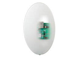 Uhlmann & Zacher 893600000024 U&Z Clex public module Wiegand online (BLE) dans un boîtier ovale blanc pour montage en apparent.