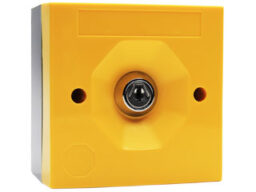 STI STI-SS3-5020 STI-SS3-5020 interrupteur à clé à 2 positions jaunes 1 inverseur et 2 touches (jaune). Étiquettes standard incluses