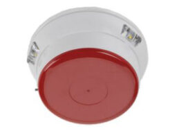 Inim LID200-AL/W Inim FireVibes LID200-AL/W capot blanc pour le socle de détection sans fil WSB10xx avec sirène.