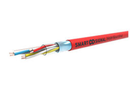 AlphaCable Fire SKJHSTH1P8RH5 AlphaCable JH(st)H 1X2X0.8+0.8 Câble d'installation d'alarme incendie blindé rouge CPR classe B2ca s1d1a1 bobine 500 mètres.