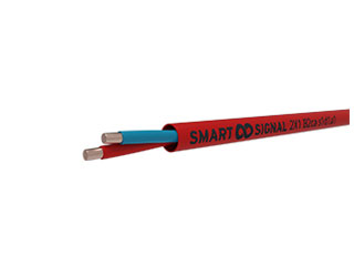 AlphaCable Fire SKH2x1RH5 AlphaCable SK 2x1 Câble d'installation d'alarme incendie non blindé rouge CPR classe B2ca s1d1a1 bobine de 500 mètres.