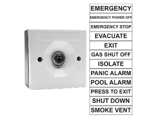 STI STI-SS3-7020 STI-SS3-7020 interrupteur à clé à 2 positions blanc 1 inverseur et 2 touches (blanc). Étiquettes standard incluses