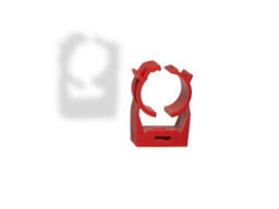 Alpha R-ABS004 Clip pour tube pour système d'aspiration (ABS rouge