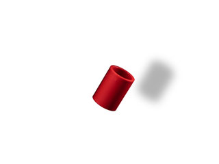 Alpha R-ABS005-1 Adapteur de tube 25mm (femelle) à 27mm (femelle) pour système d'aspiration (ABS rouge