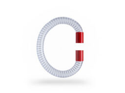 Alpha R-ABS031 Tuyau flexible transparent pour système d'aspiration (ABS rouge/transparent