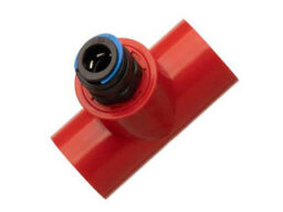 Alpha R-ABS037 Adapteur-T compressible pour système d'aspiration (ABS rouge