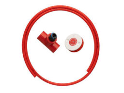 Alpha R-ABS042F Kit complet capillaire-T-plat pour système d'aspiration (ABS rouge