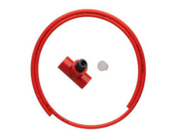 Alpha R-ABS042D Kit complet capillaire-T-discret pour système d'aspiration (ABS rouge