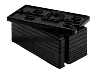 RISCO RAX78XSBL00A Risco épaisseur pour section d'émetteur du contact magnétique X78. (10 pièces). Couleur noir