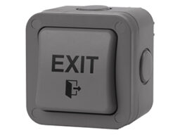 IZYX SYSTEMS EXWS90AP-EXIT IZYX SYSTEMS bouton poussoir IP66 avec le texte « EXIT ».