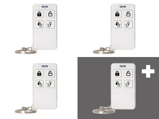 acre (Vanderbilt) WRMT (4) Vanderbilt kit avec 4 pièces télécommande 2-way à quatre boutons pour activer/désactiver le panneau d'alarme